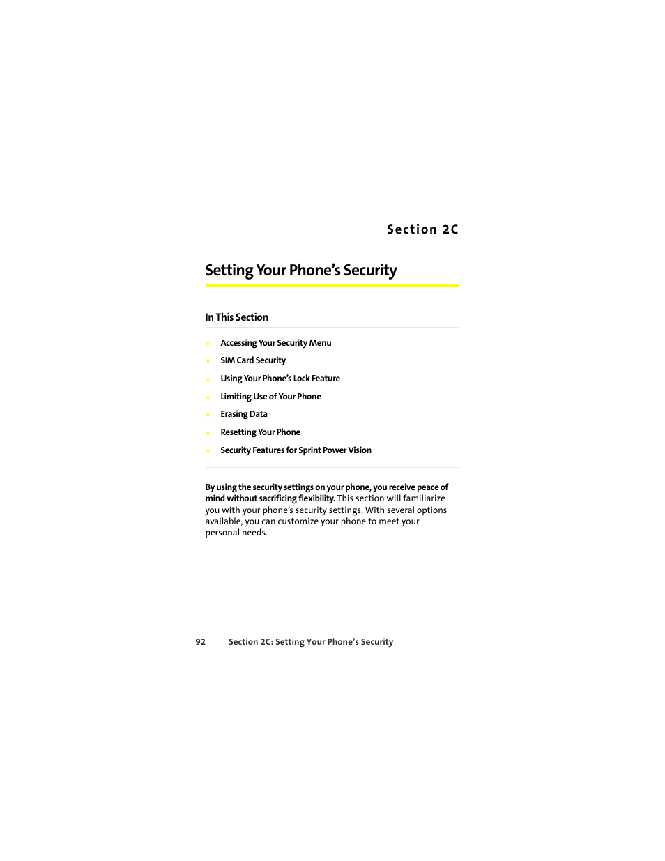Setting your phone’s security | Motorola Deluxe Ic902 User Manual | Page 110 / 289