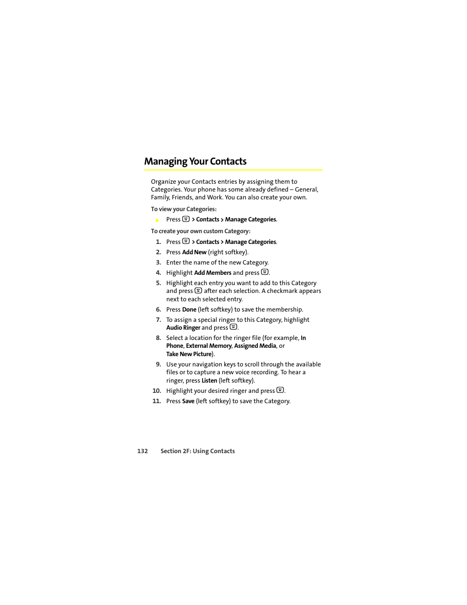 Managing your contacts | Motorola Deluxe Ic902 User Manual | Page 150 / 289