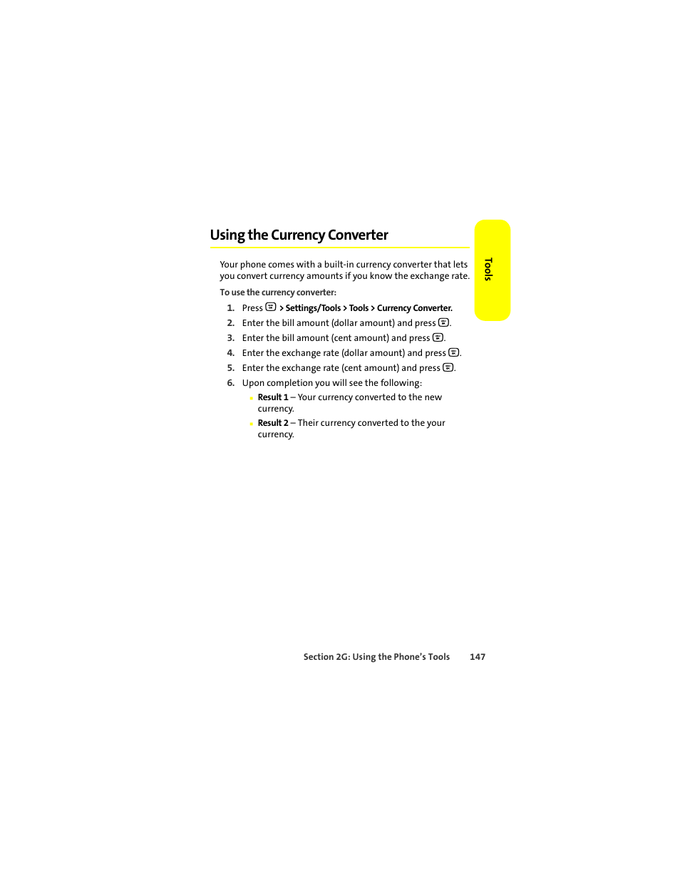 Using the currency converter | Motorola Deluxe Ic902 User Manual | Page 165 / 289