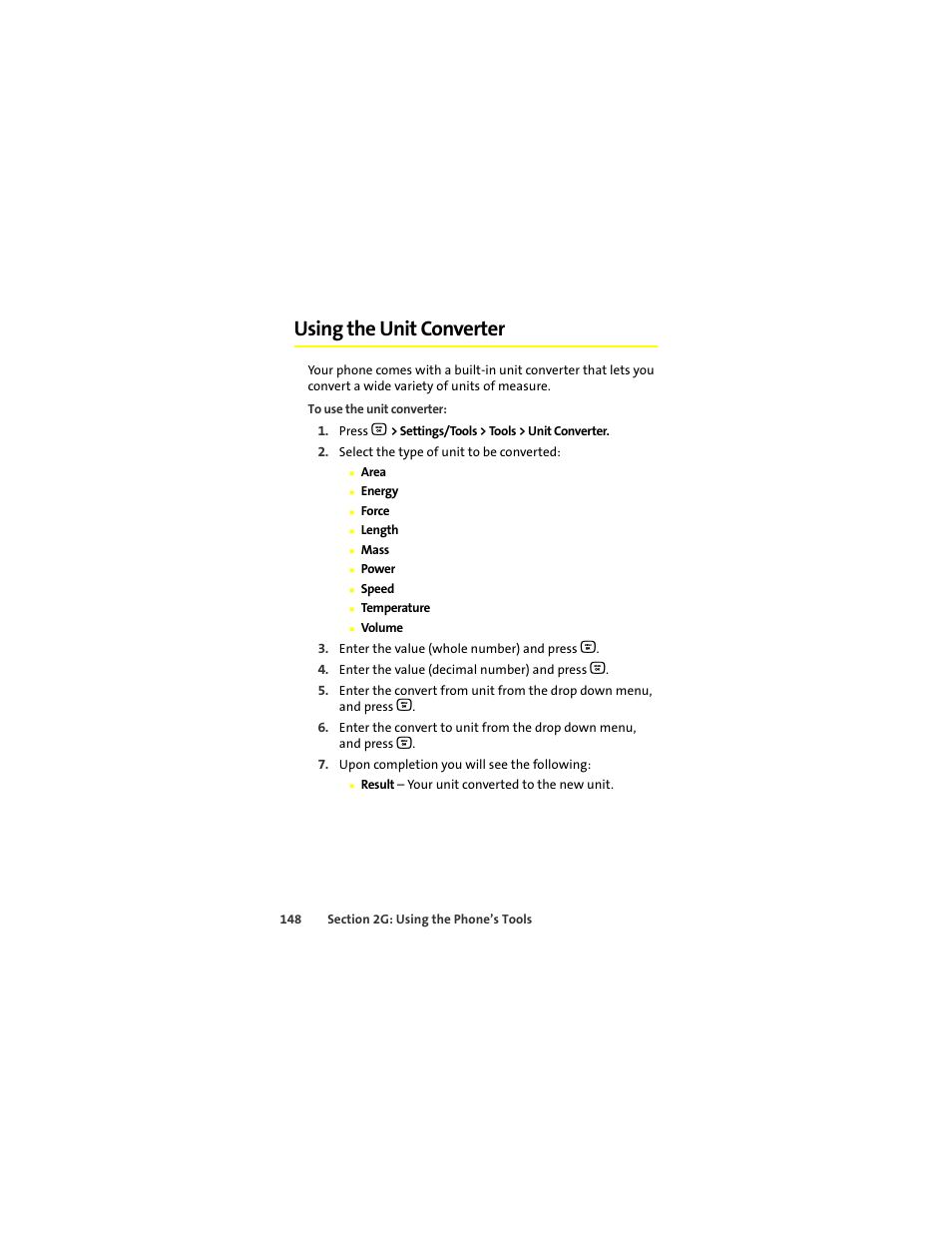 Using the unit converter | Motorola Deluxe Ic902 User Manual | Page 166 / 289