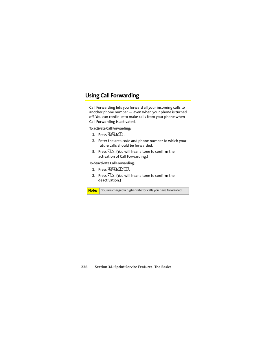 Using call forwarding | Motorola Deluxe Ic902 User Manual | Page 244 / 289