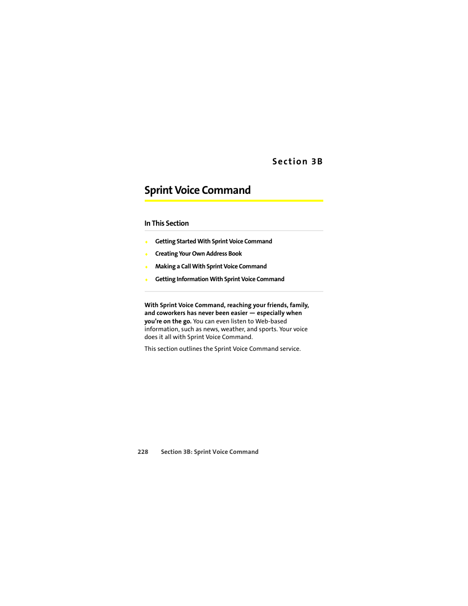 Sprint voice command | Motorola Deluxe Ic902 User Manual | Page 246 / 289