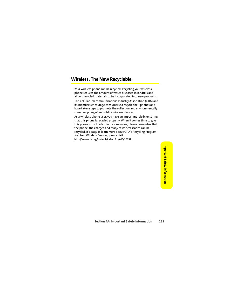 Wireless: the new recyclable | Motorola Deluxe Ic902 User Manual | Page 271 / 289