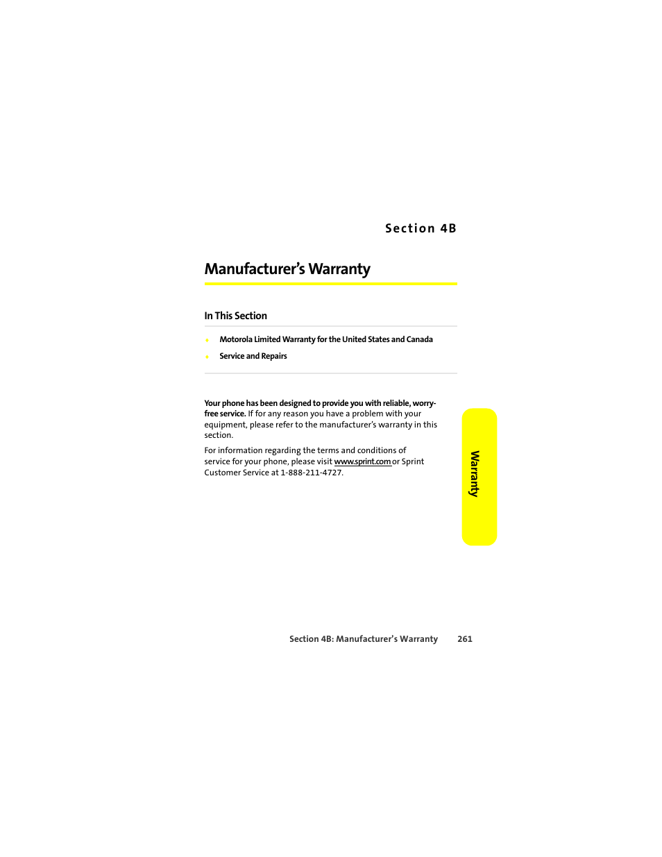 Manufacturer’s warranty, Wa rra n ty | Motorola Deluxe Ic902 User Manual | Page 279 / 289