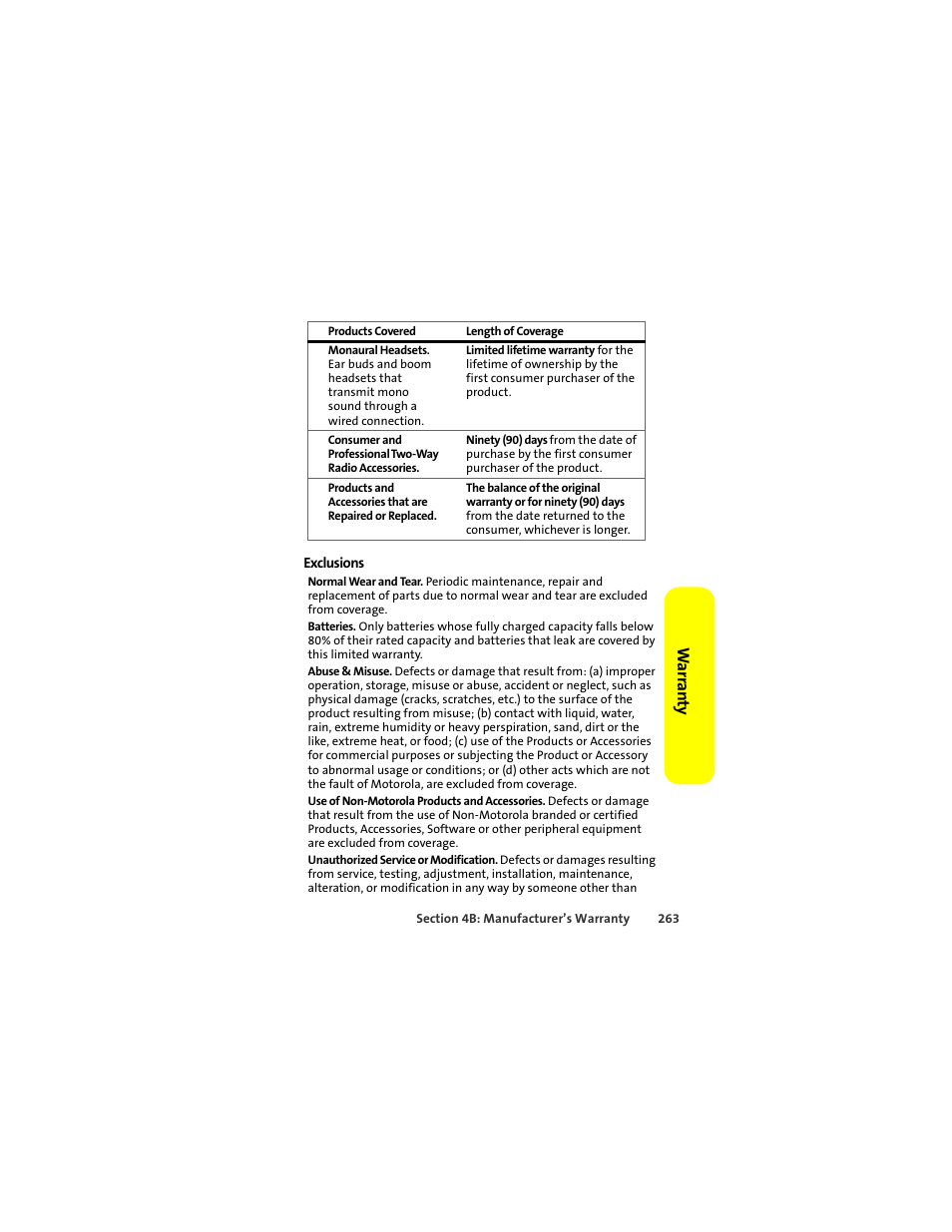 Wa rra n ty | Motorola Deluxe Ic902 User Manual | Page 281 / 289