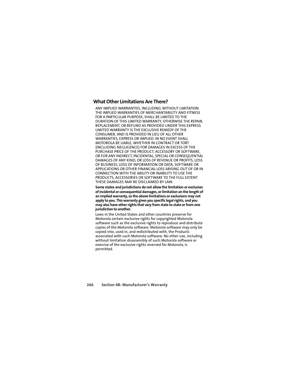 What other limitations are there | Motorola Deluxe Ic902 User Manual | Page 284 / 289