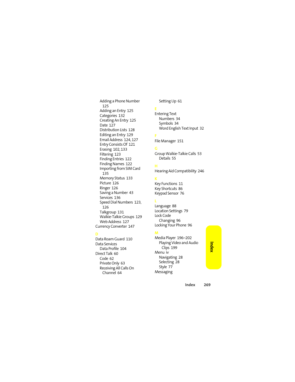 Motorola Deluxe Ic902 User Manual | Page 287 / 289