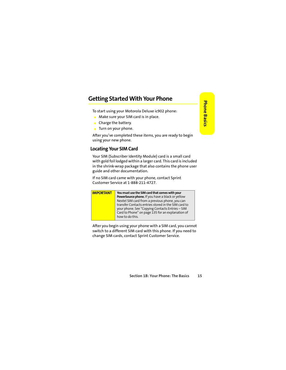 Getting started with your phone, Locating your sim card | Motorola Deluxe Ic902 User Manual | Page 33 / 289