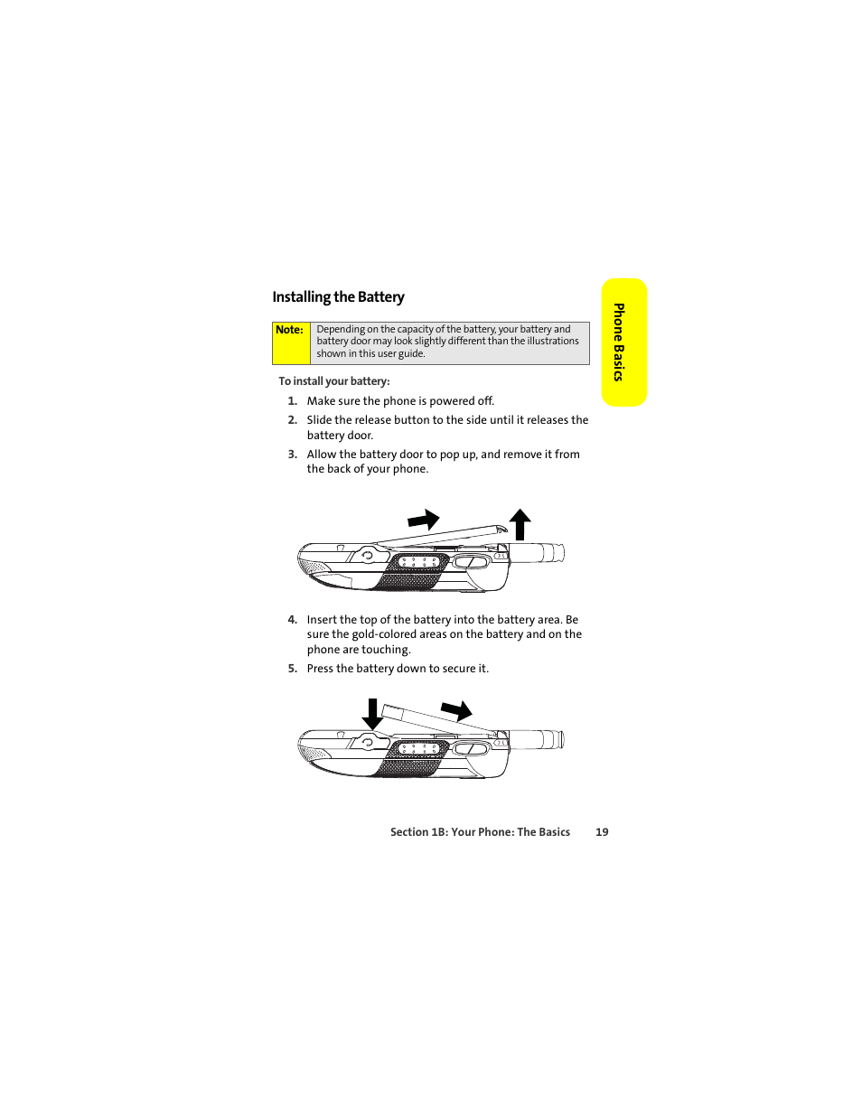 Installing the battery | Motorola Deluxe Ic902 User Manual | Page 37 / 289