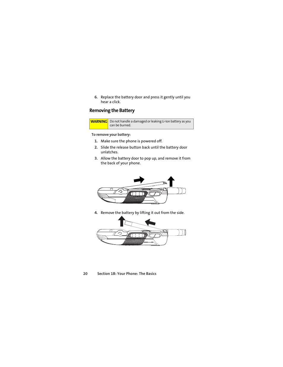 Removing the battery | Motorola Deluxe Ic902 User Manual | Page 38 / 289