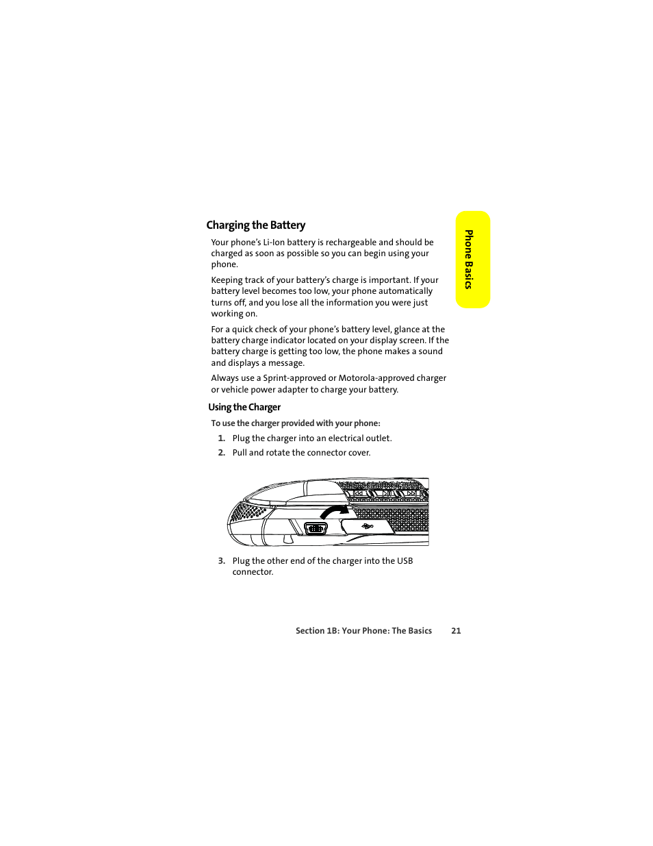 Charging the battery | Motorola Deluxe Ic902 User Manual | Page 39 / 289