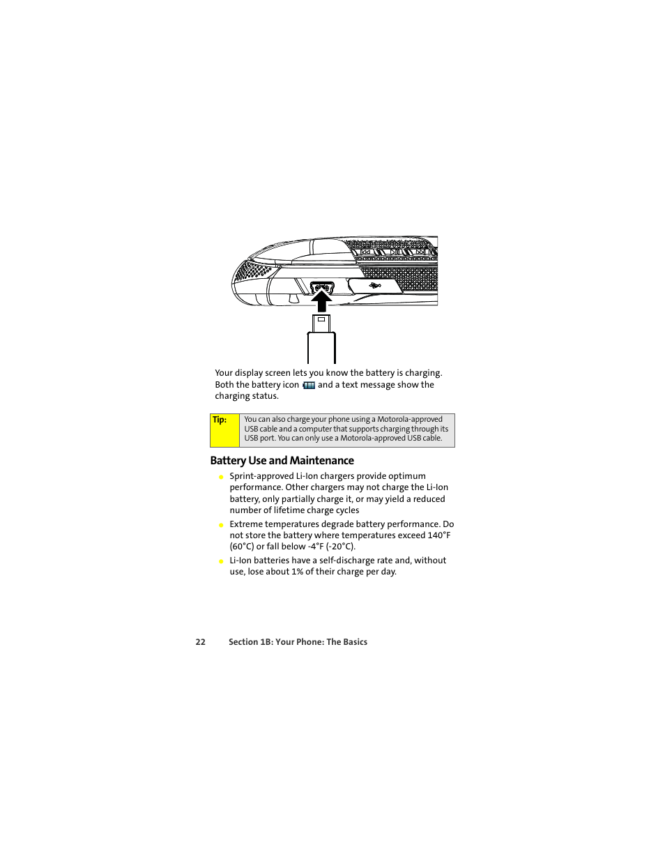 Battery use and maintenance | Motorola Deluxe Ic902 User Manual | Page 40 / 289
