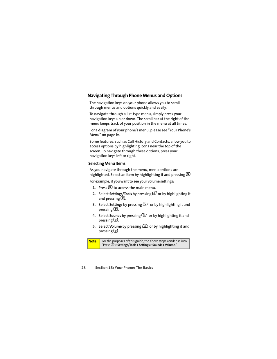 Navigating through phone menus and options | Motorola Deluxe Ic902 User Manual | Page 46 / 289