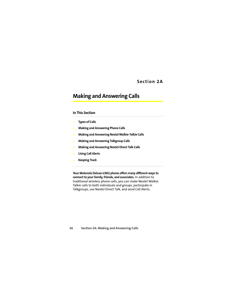 Making and answering calls | Motorola Deluxe Ic902 User Manual | Page 54 / 289