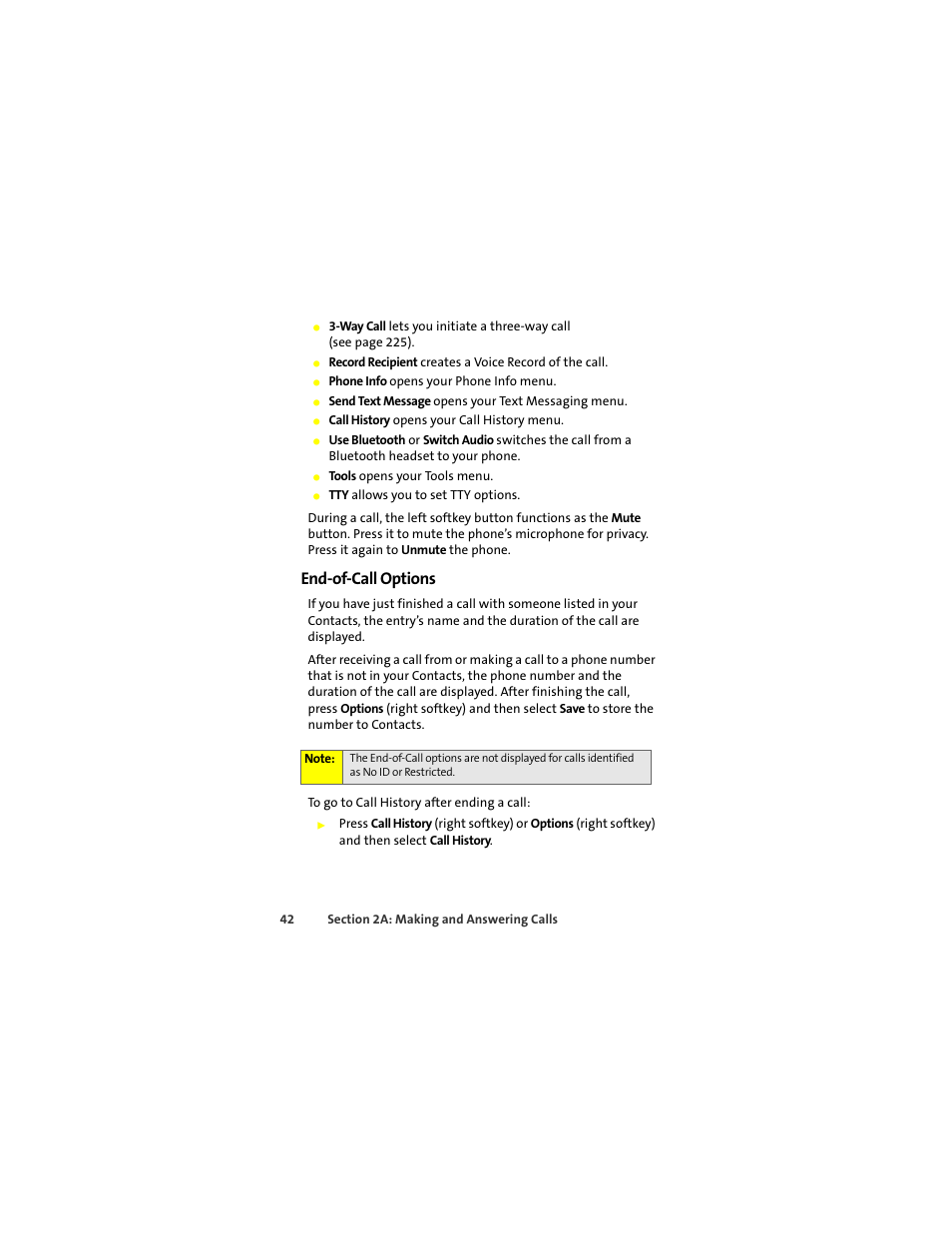 End-of-call options | Motorola Deluxe Ic902 User Manual | Page 60 / 289