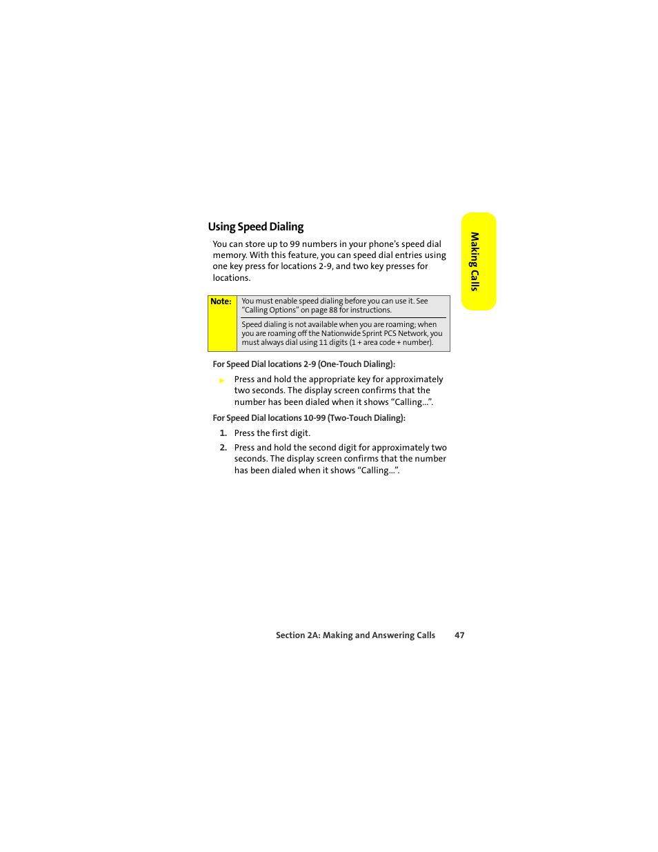 Using speed dialing | Motorola Deluxe Ic902 User Manual | Page 65 / 289