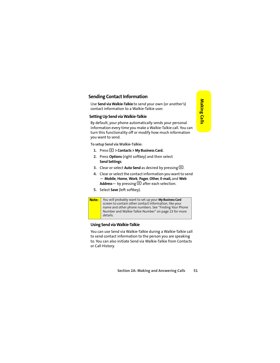 Sending contact information | Motorola Deluxe Ic902 User Manual | Page 69 / 289