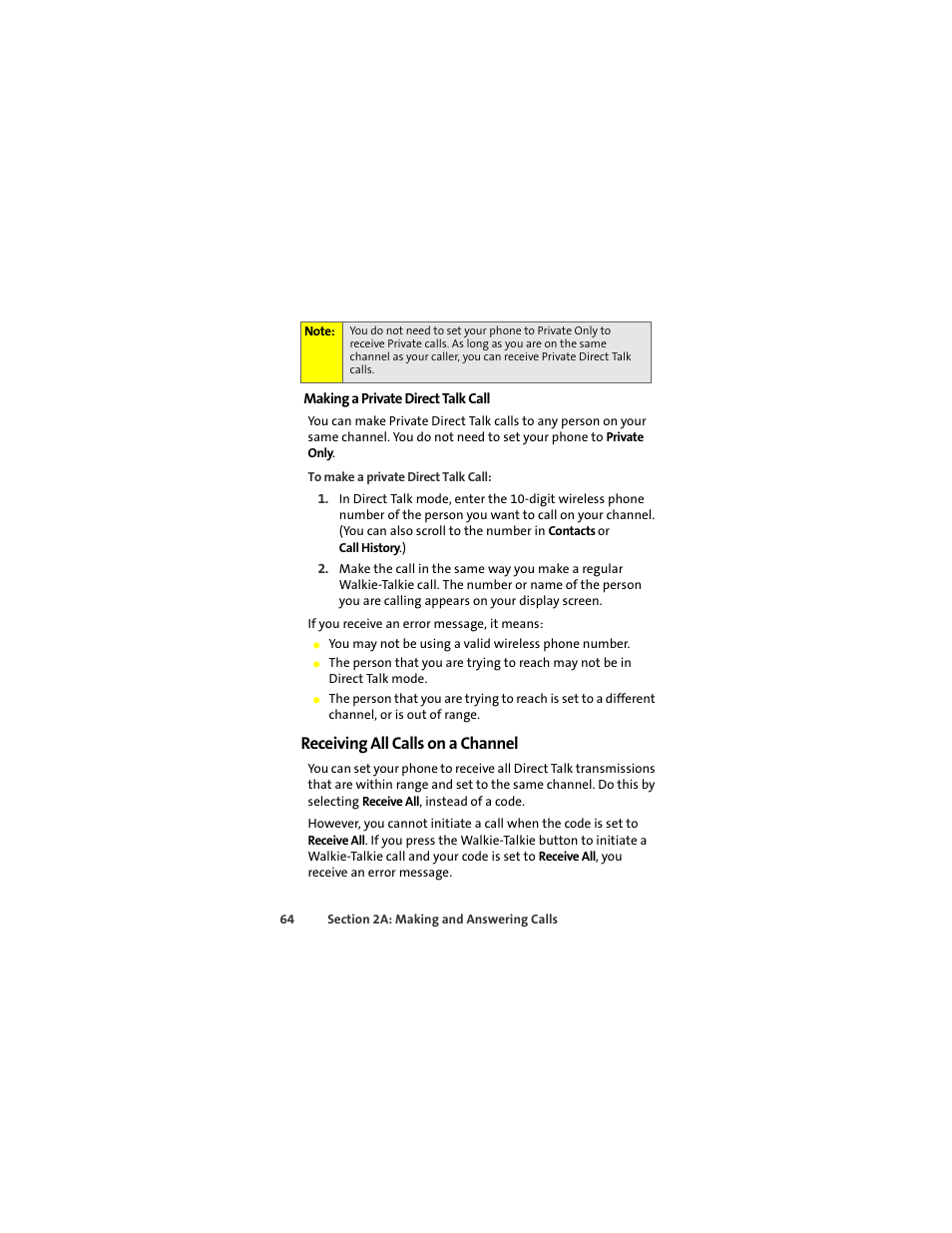 Receiving all calls on a channel | Motorola Deluxe Ic902 User Manual | Page 82 / 289