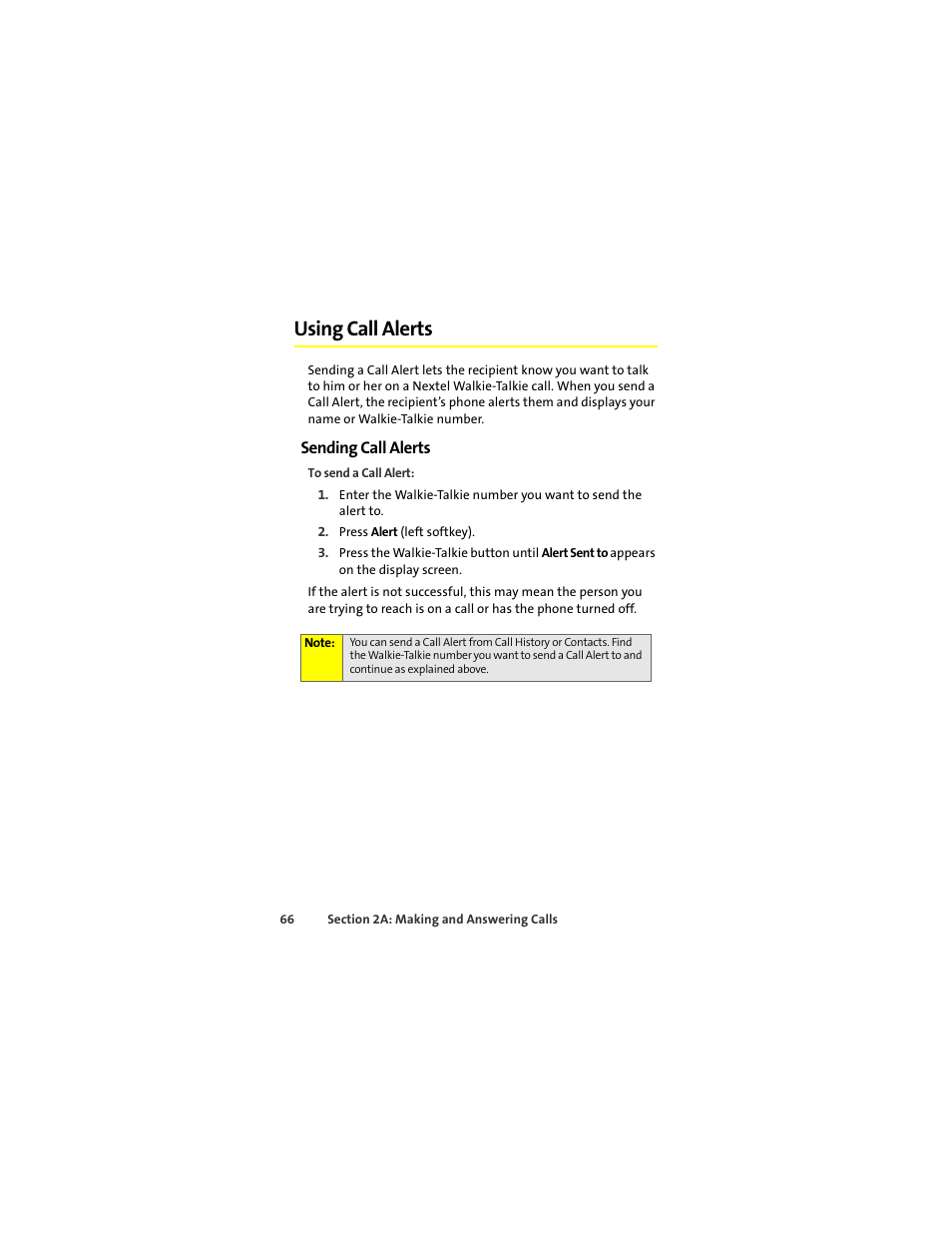 Using call alerts, Sending call alerts | Motorola Deluxe Ic902 User Manual | Page 84 / 289