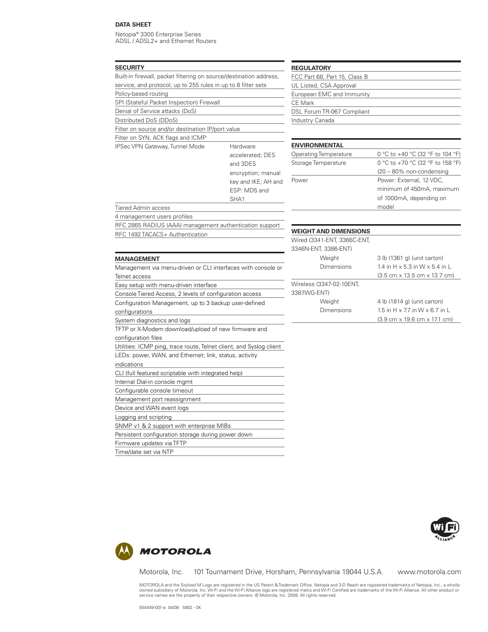 Motorola Netopia Enterprise Series User Manual | Page 4 / 4