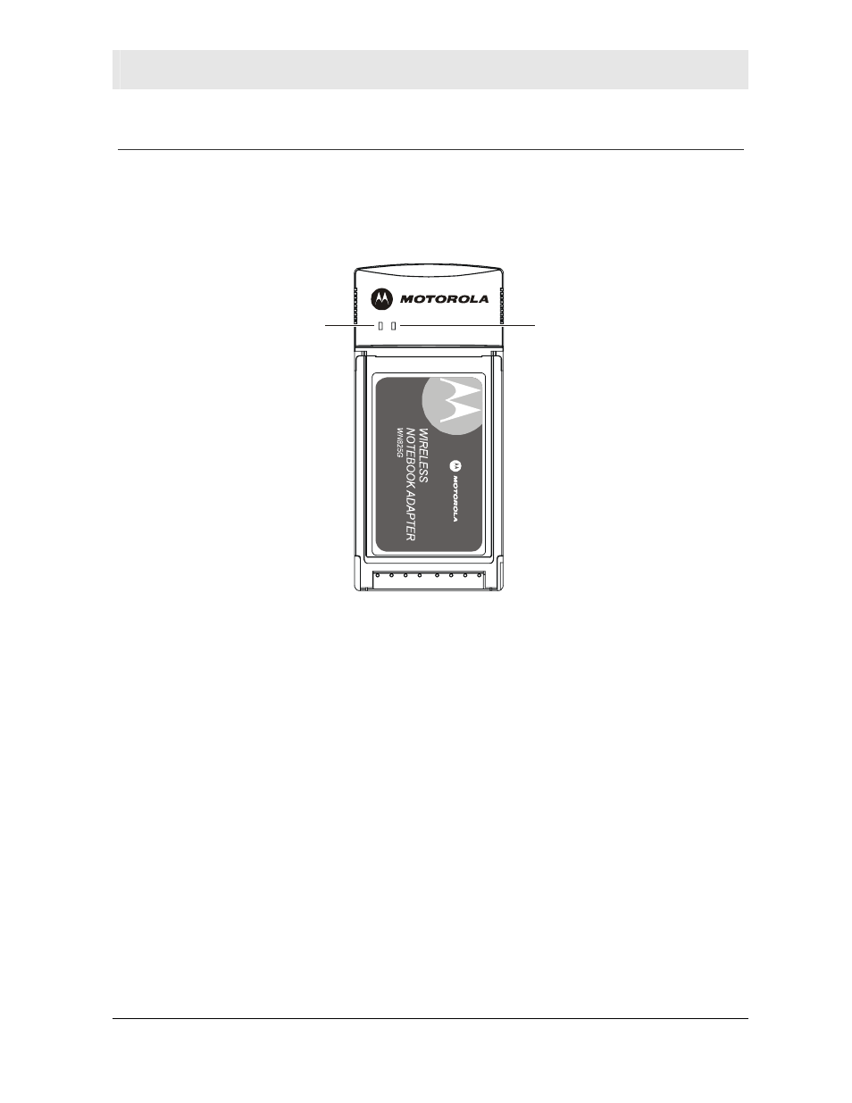 Adapter card physical description, Top of adapter card | Motorola WN825 User Manual | Page 10 / 59