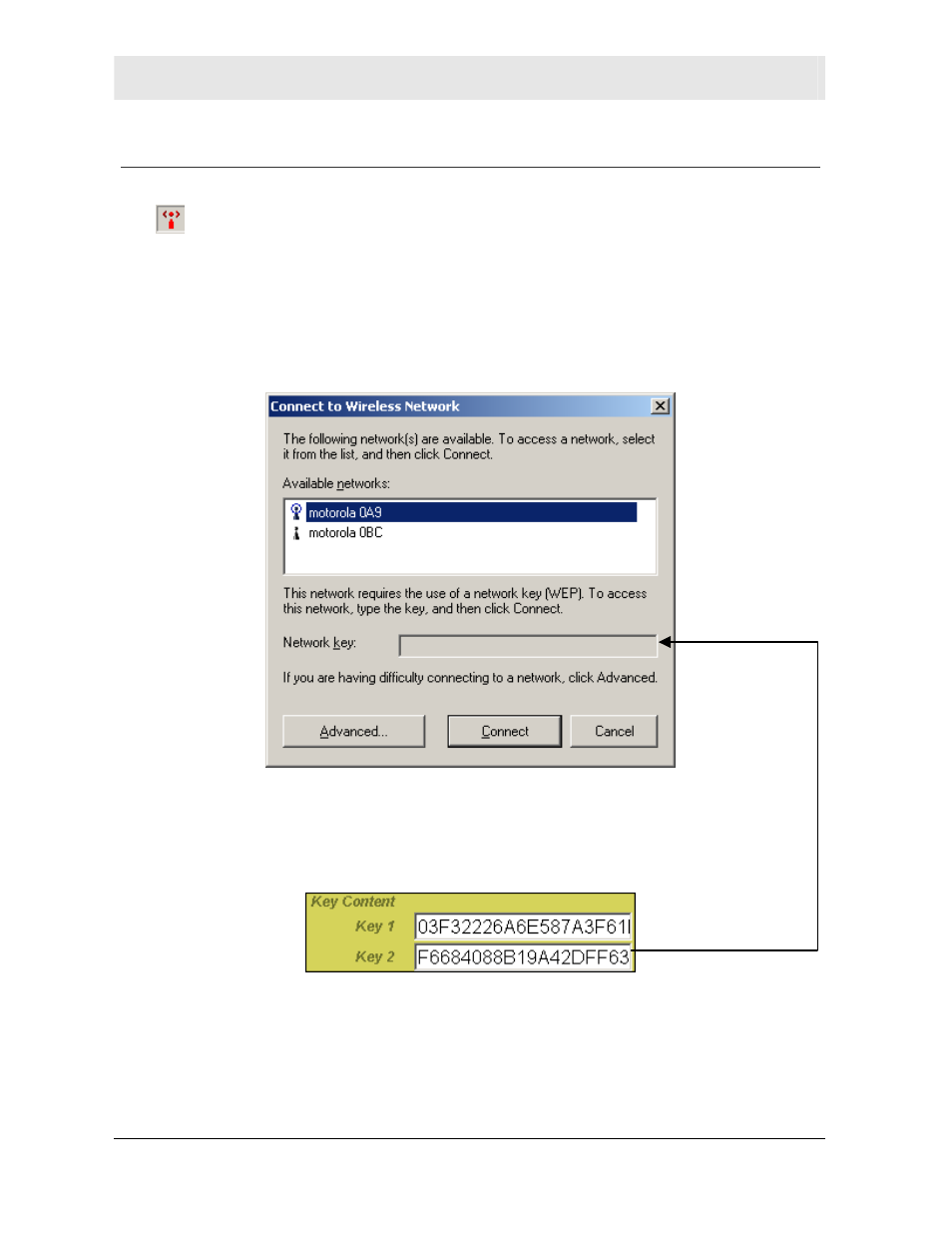 Connecting to an existing wireless network | Motorola WN825 User Manual | Page 19 / 59