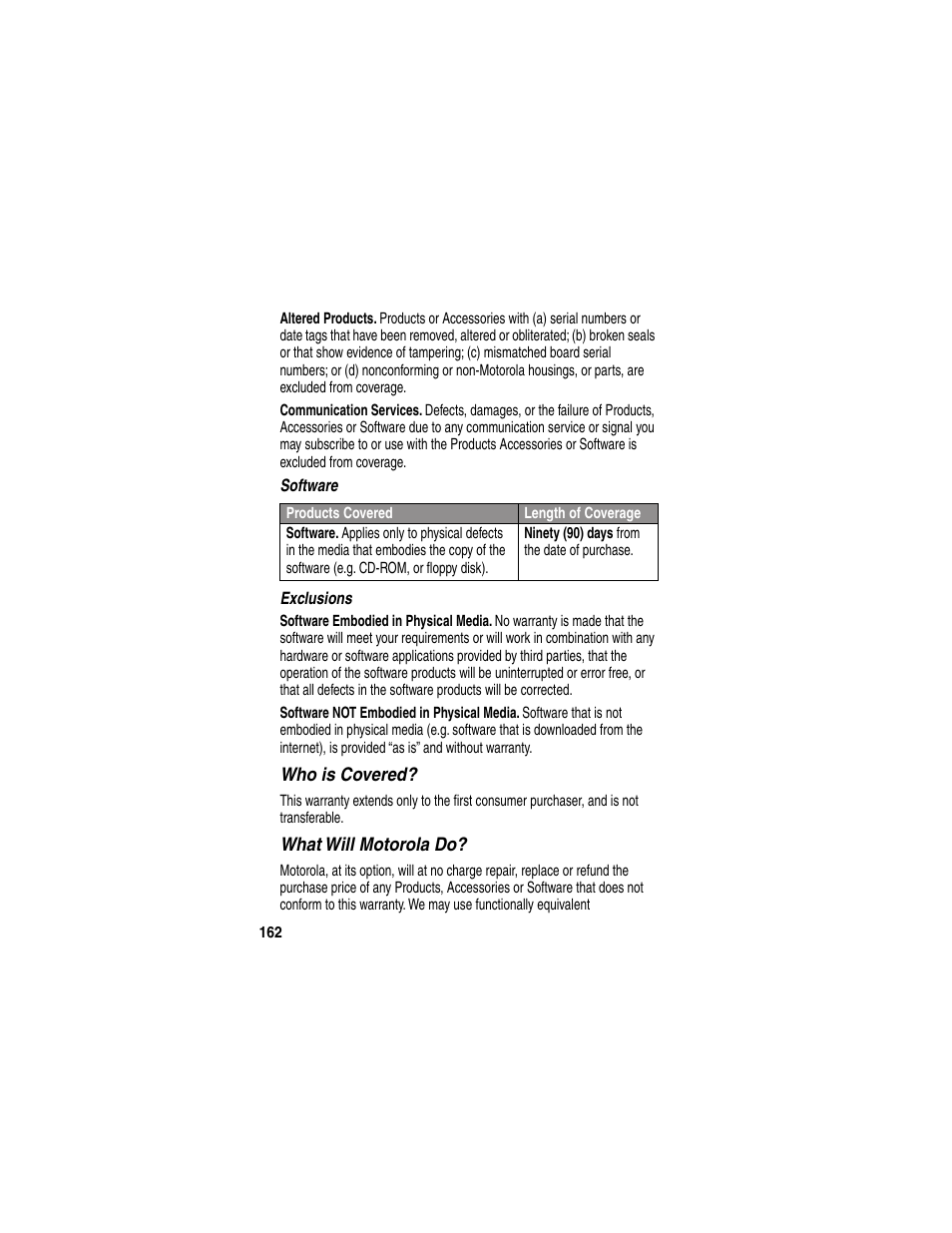 Motorola 120e User Manual | Page 164 / 184