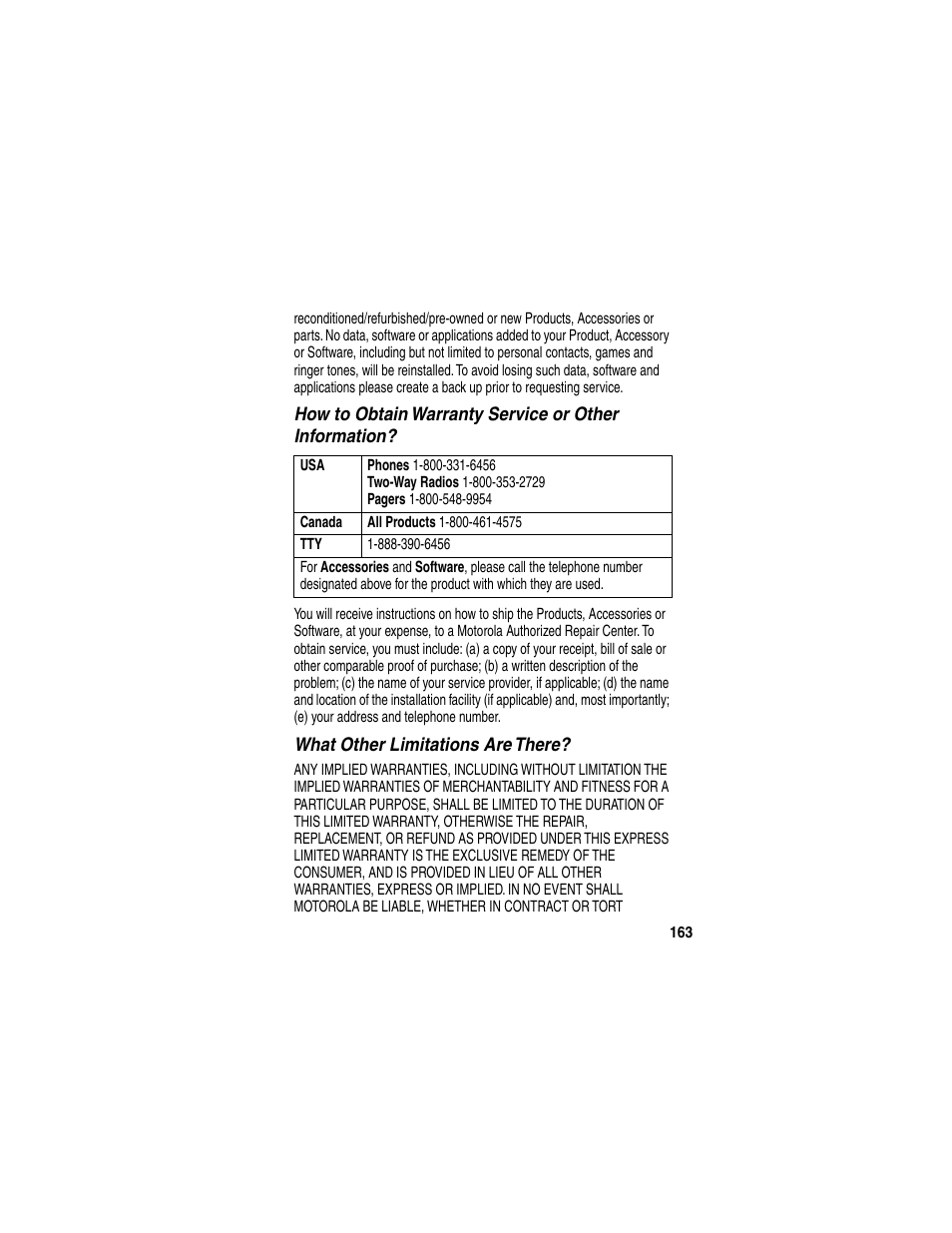 Motorola 120e User Manual | Page 165 / 184