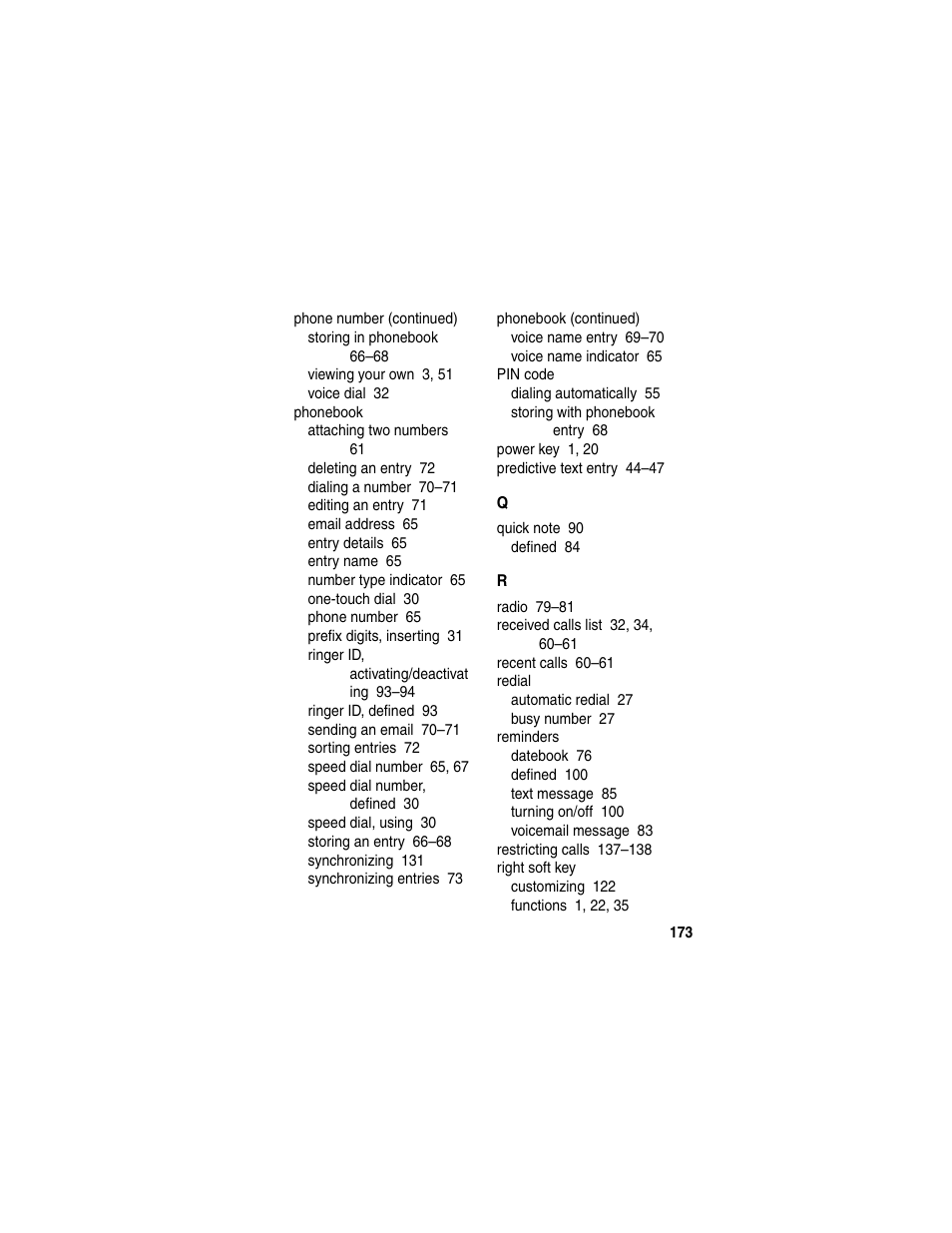 Motorola 120e User Manual | Page 175 / 184