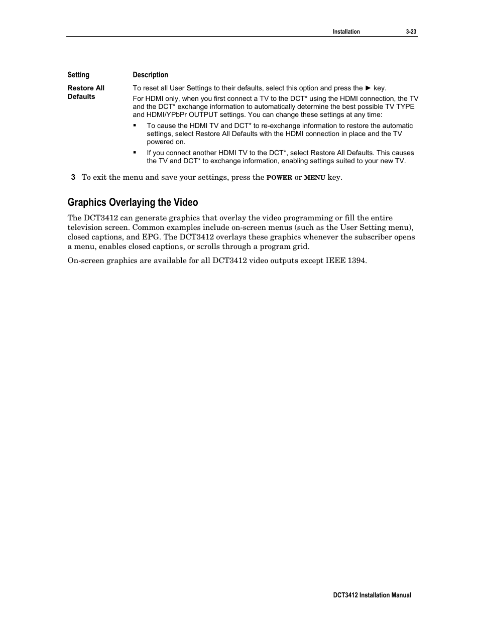 Graphics overlaying the video | Motorola DCT3412 User Manual | Page 39 / 77