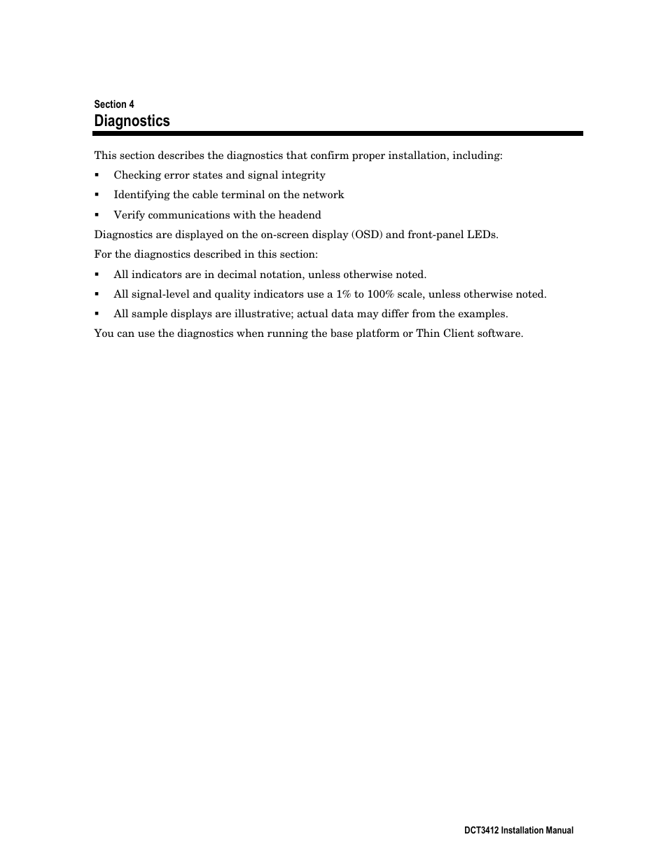 Diagnostics | Motorola DCT3412 User Manual | Page 41 / 77