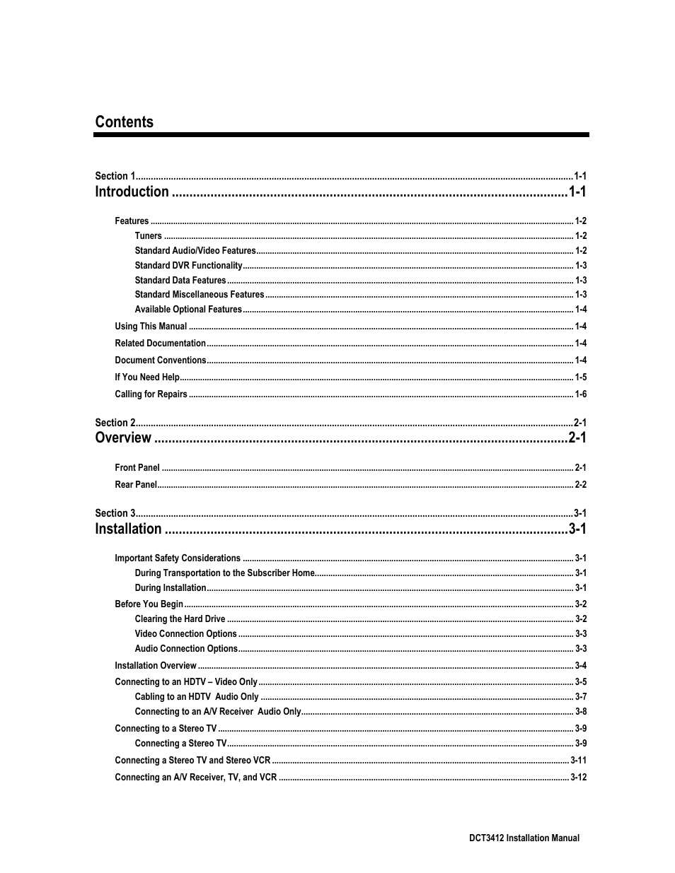 Motorola DCT3412 User Manual | Page 5 / 77