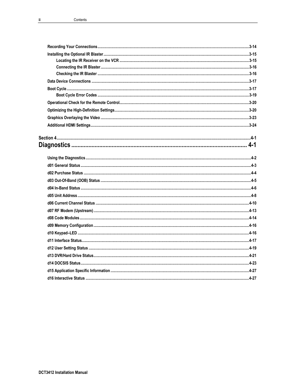 Diagnostics -1 | Motorola DCT3412 User Manual | Page 6 / 77