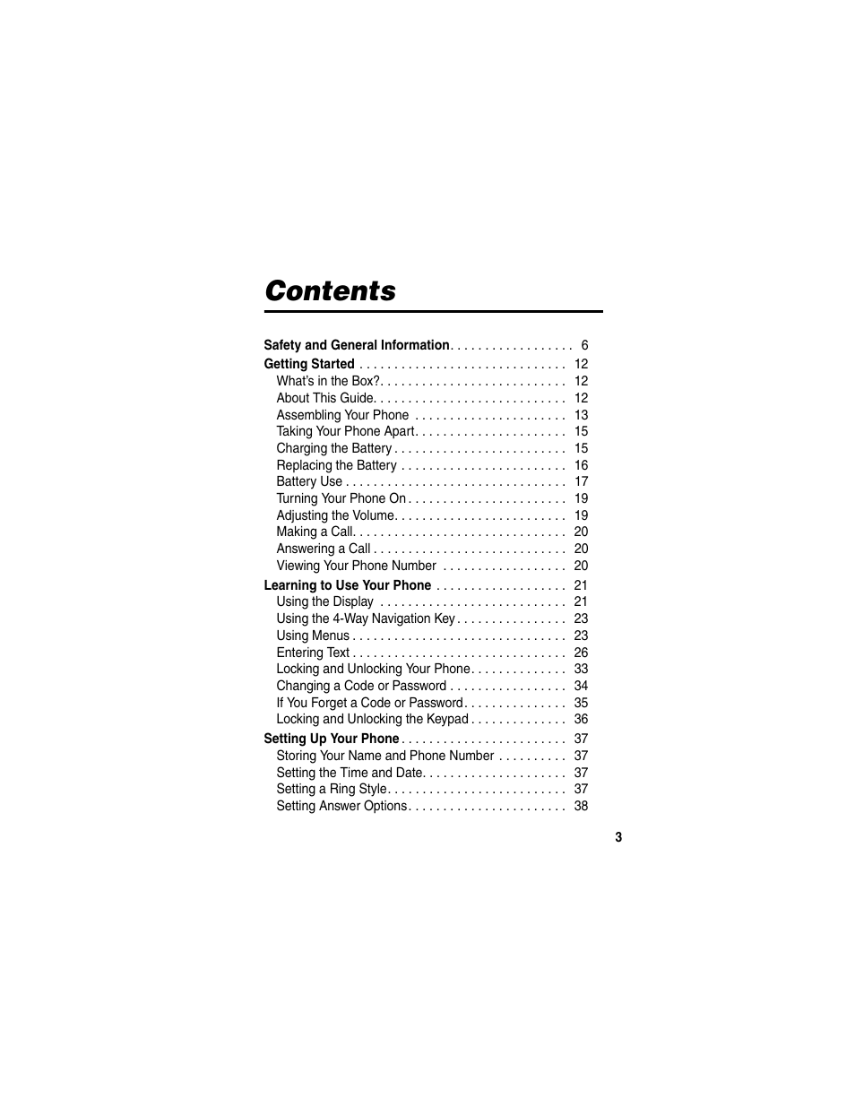 Motorola C353 User Manual | Page 5 / 94