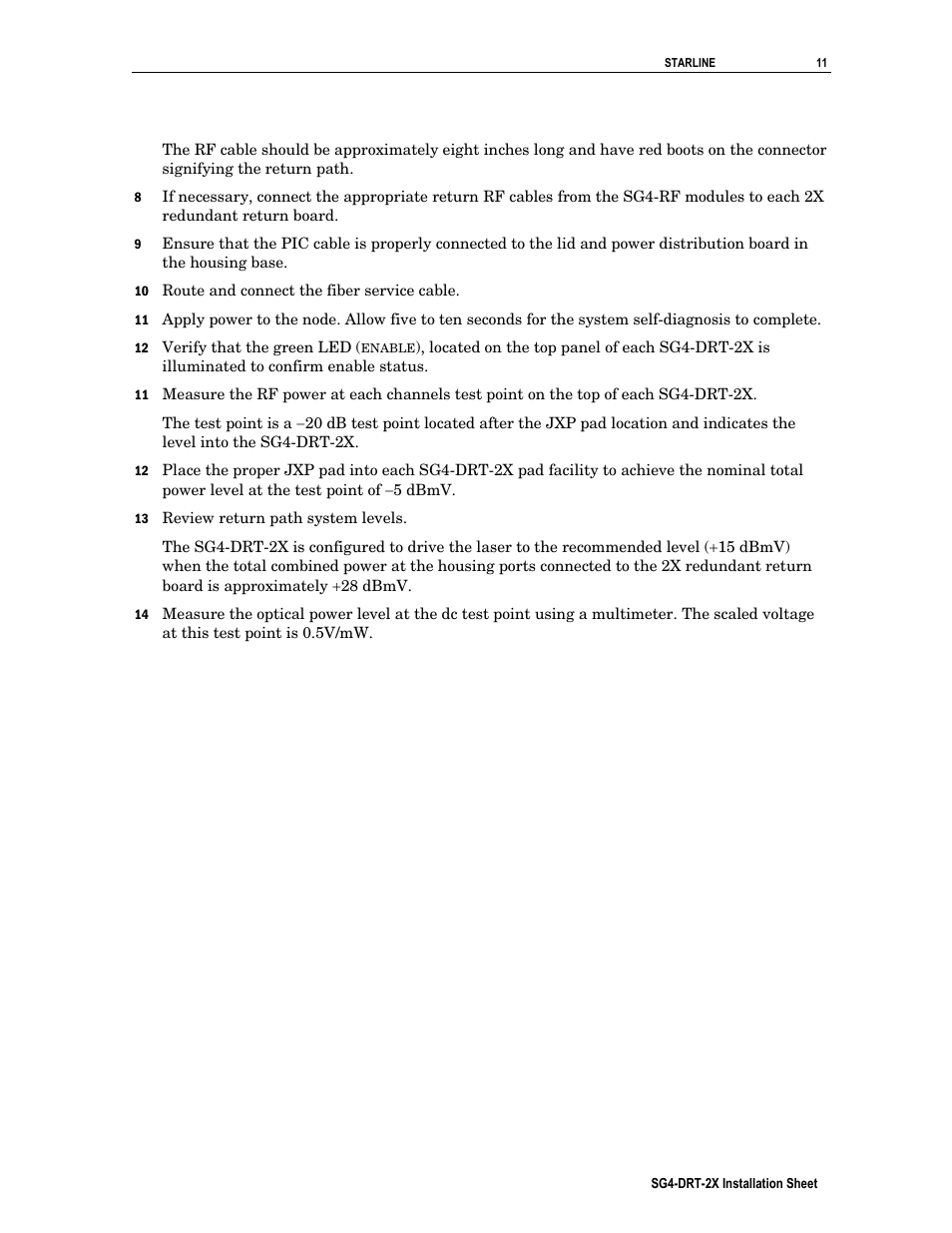 Motorola SG4-DRT-2X User Manual | Page 11 / 18