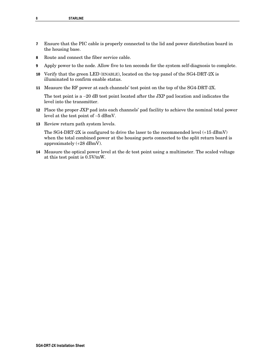 Motorola SG4-DRT-2X User Manual | Page 8 / 18