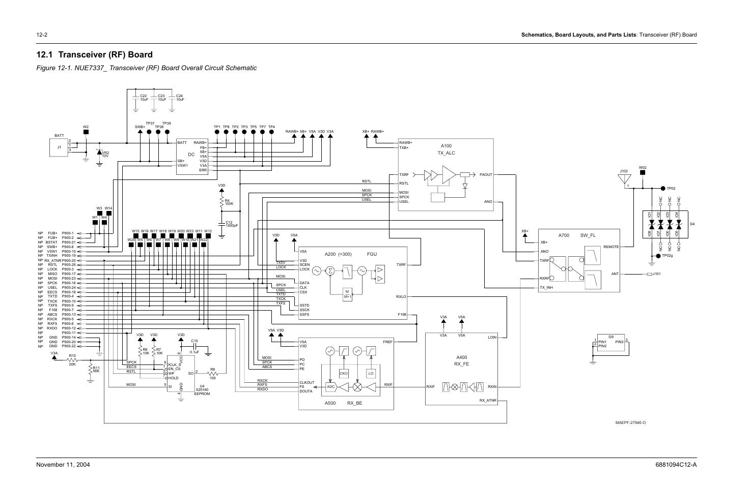 1 transceiver (rf) board, 1 transceiver (rf) board -2 | Motorola SSETM 5000 User Manual | Page 168 / 224