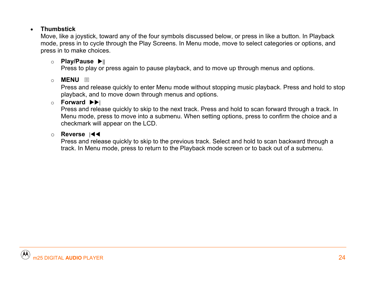 Motorola m25 User Manual | Page 24 / 70