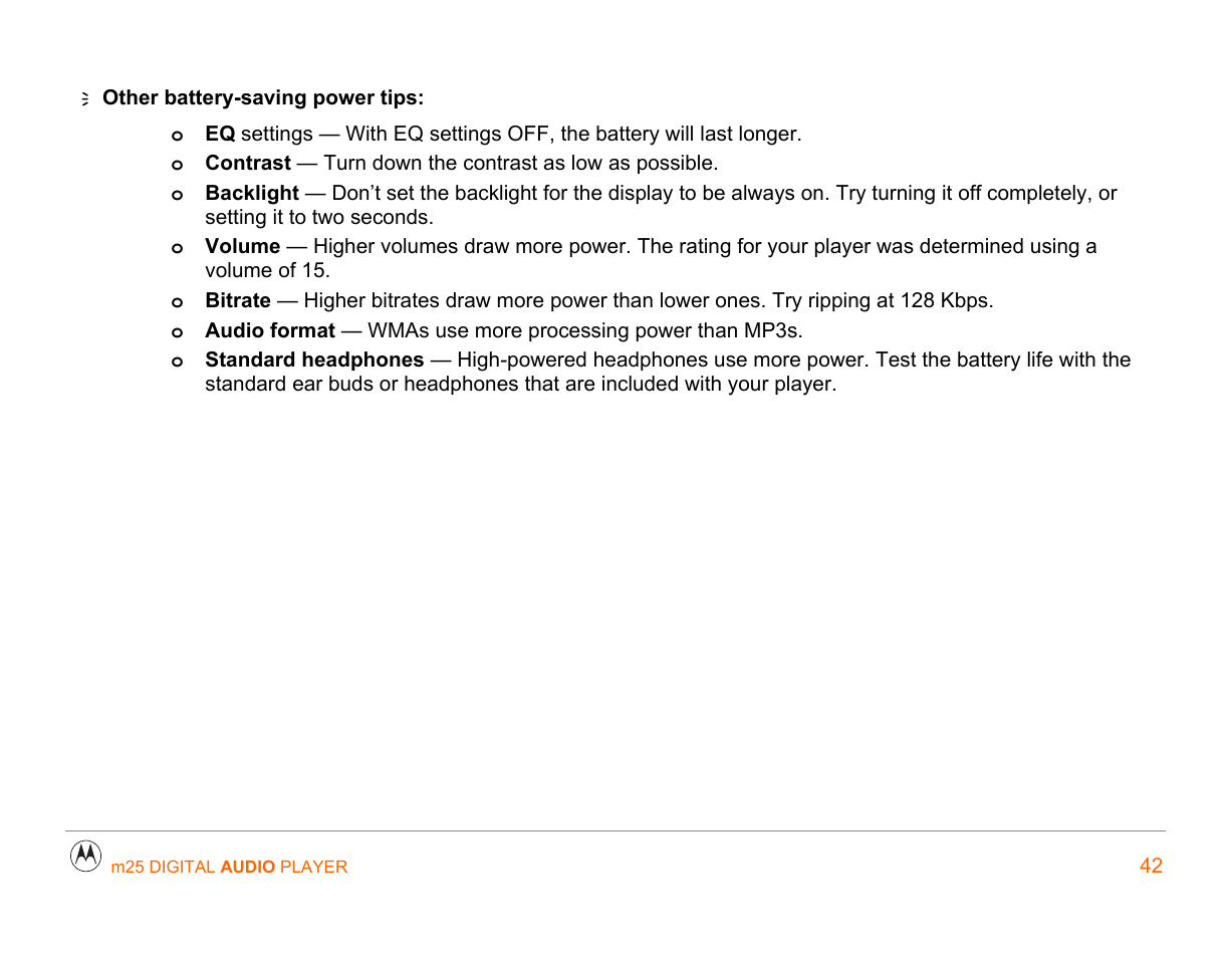 Motorola m25 User Manual | Page 42 / 70