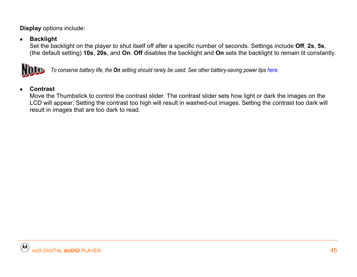 Motorola m25 User Manual | Page 45 / 70