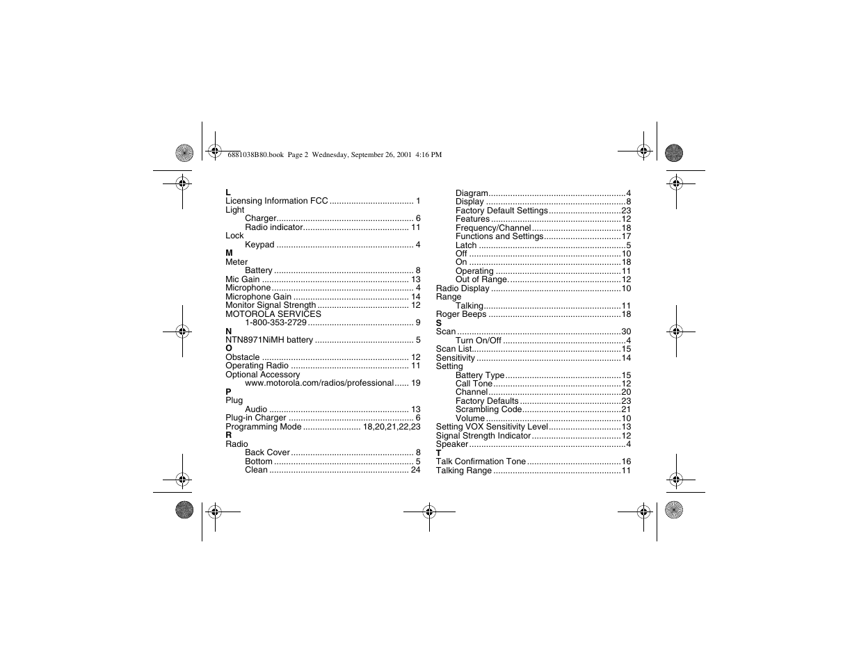 Motorola XU1100 User Manual | Page 54 / 60
