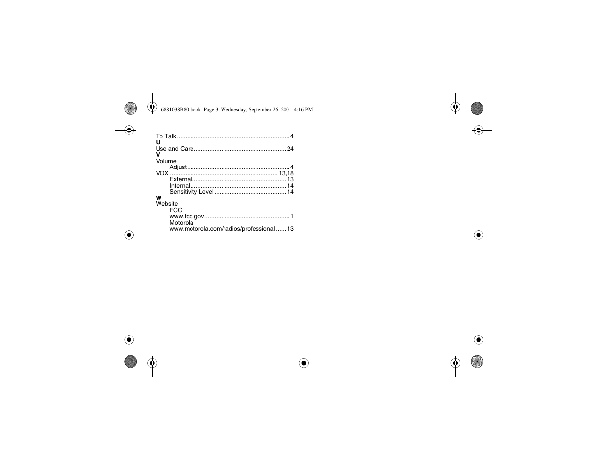 Motorola XU1100 User Manual | Page 55 / 60