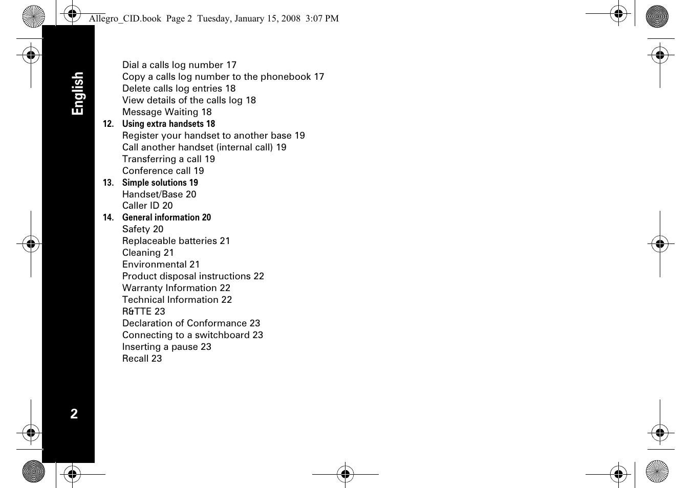 English | Motorola D200 User Manual | Page 4 / 28