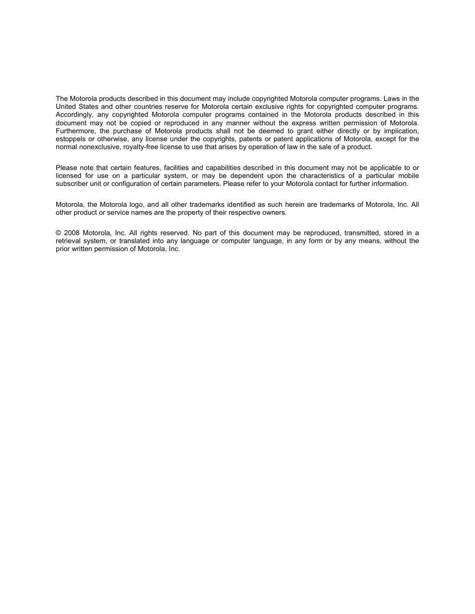 Motorola 2.1 User Manual | Page 3 / 135