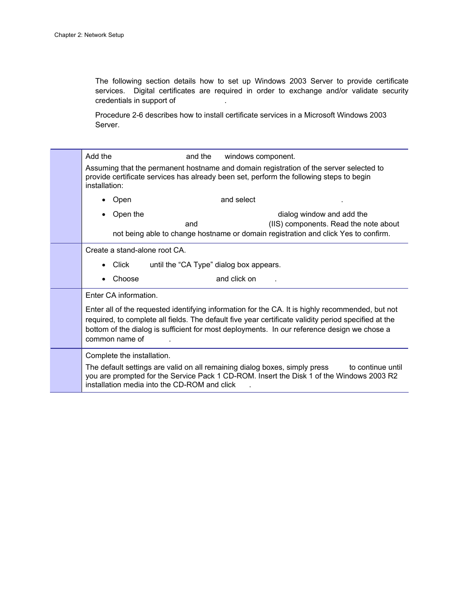 Procedure 2-6, Installing certificate services -25 | Motorola 2.1 User Manual | Page 39 / 135