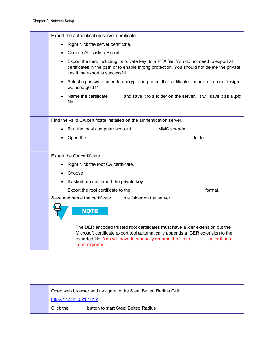 Installing certificates, Installing certificates -29, Procedure 2-10 | Motorola 2.1 User Manual | Page 43 / 135