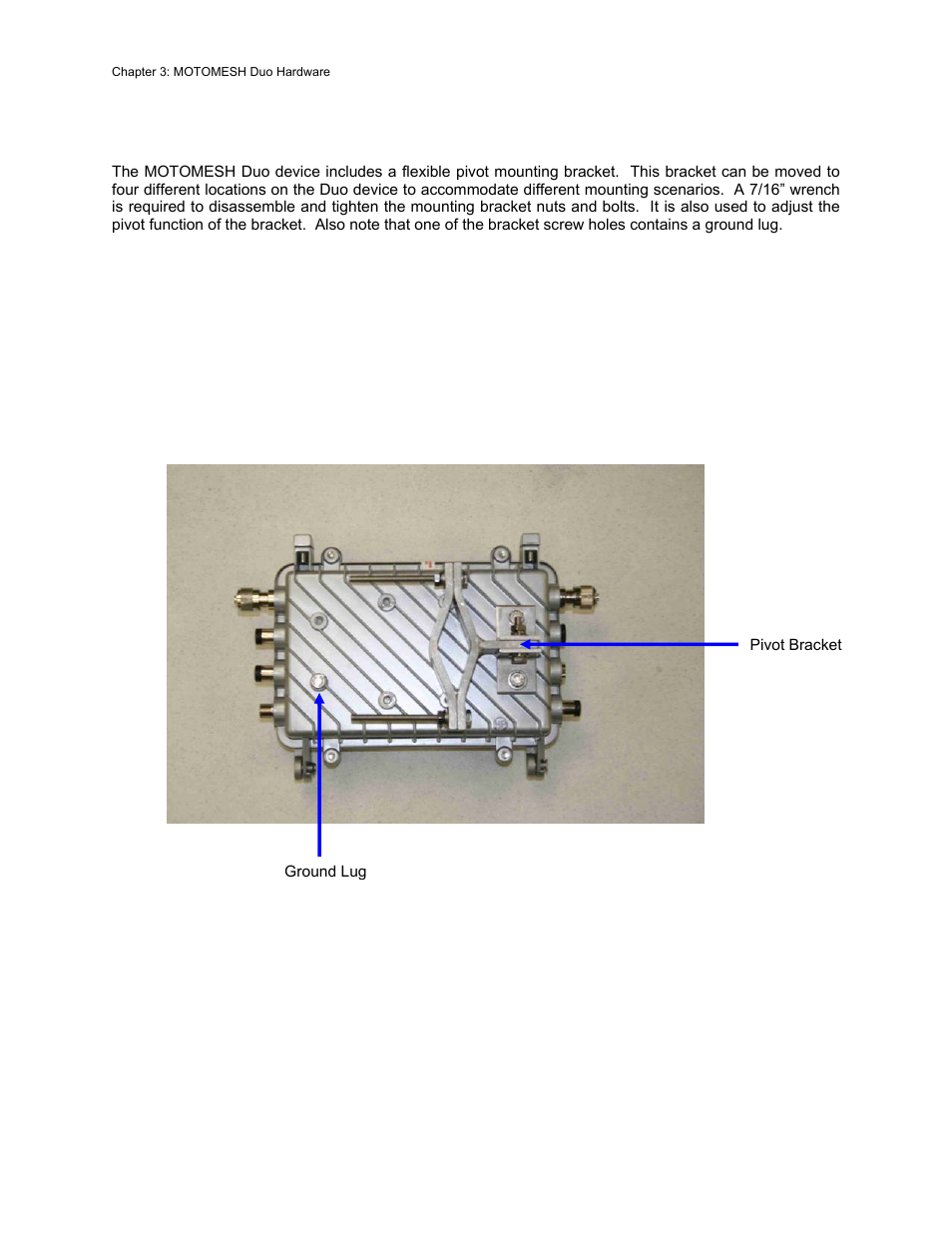 Mounting bracket, Mounting bracket -4, Figure 3-3 | Pivot bracket -4 | Motorola 2.1 User Manual | Page 51 / 135