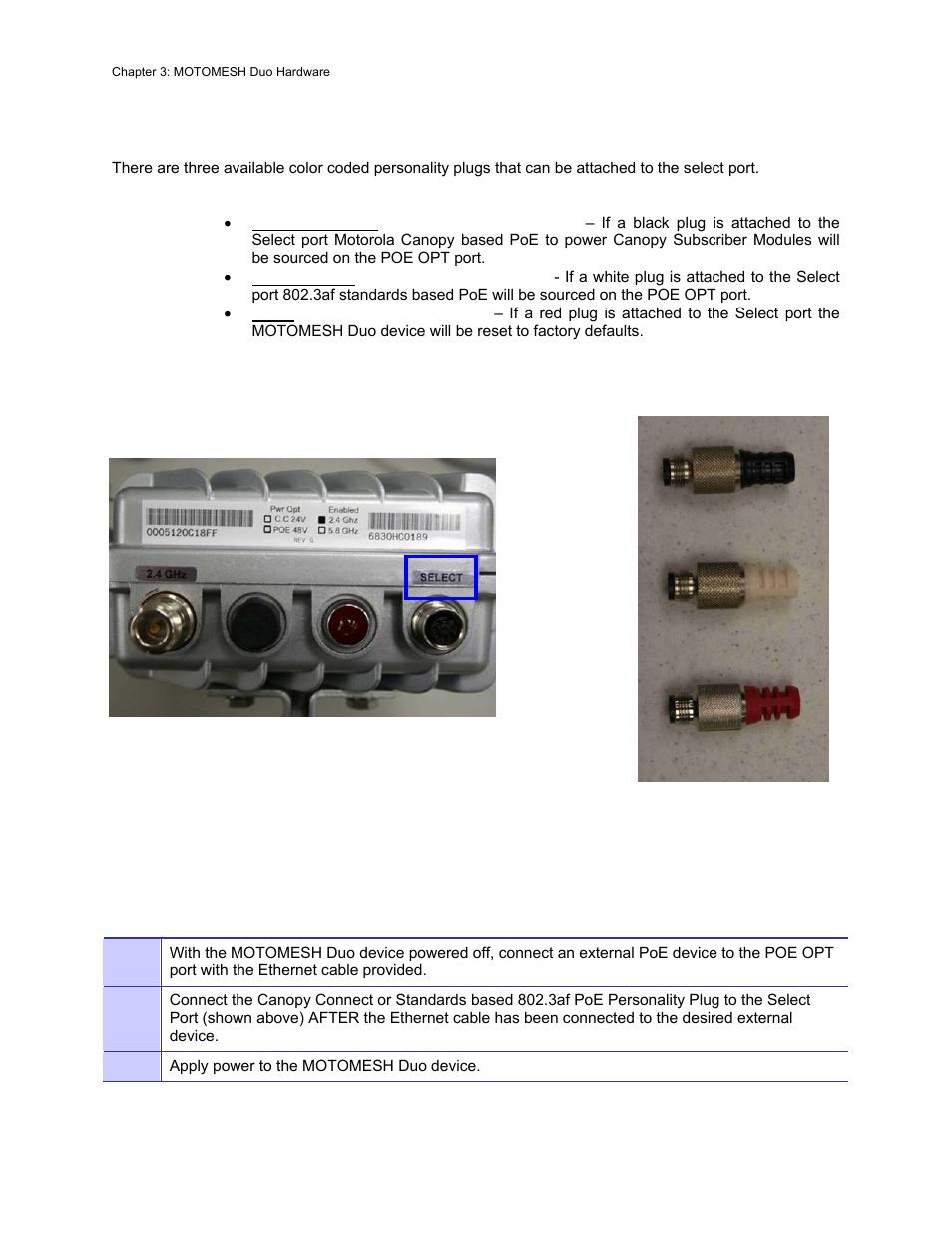 Personality plug, Personality plug -5, Figure 3-4 | Select port -5, Procedure 3-1, Personality plug usage information -5 | Motorola 2.1 User Manual | Page 52 / 135