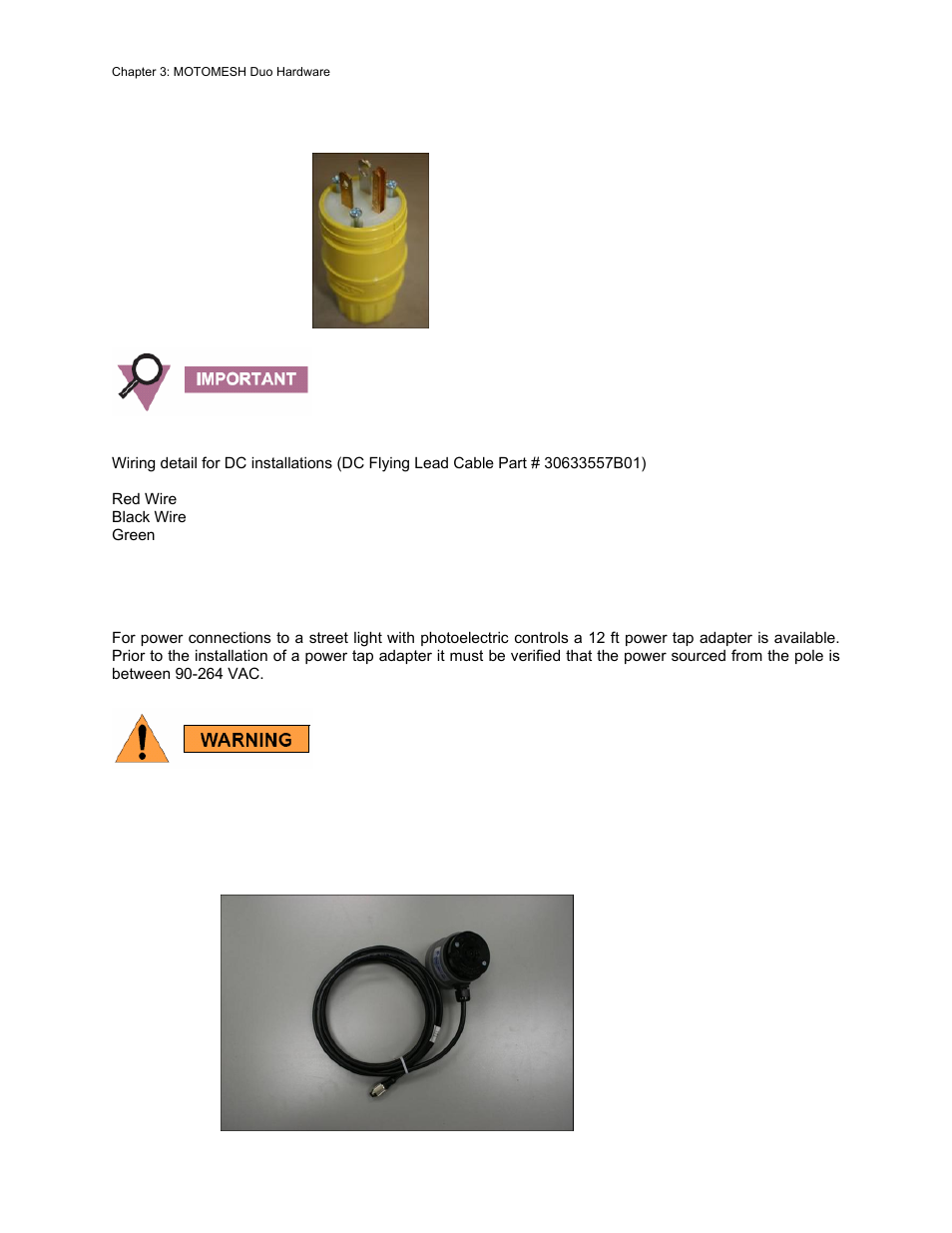 Power tap adapter, Power tap adapter -8, Figure 3-6 | Us power plug (5871322h01) -8, Figure 3-7, Fp283 series power tap adapter (5871325h01) -8 | Motorola 2.1 User Manual | Page 55 / 135