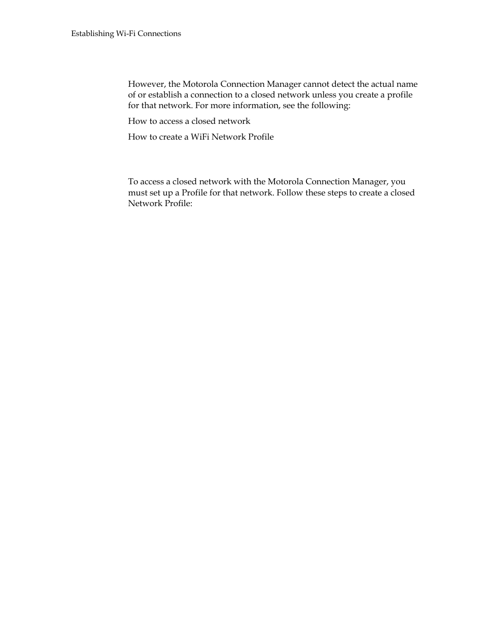 How to access a closed network | Motorola USBW 100 User Manual | Page 22 / 55